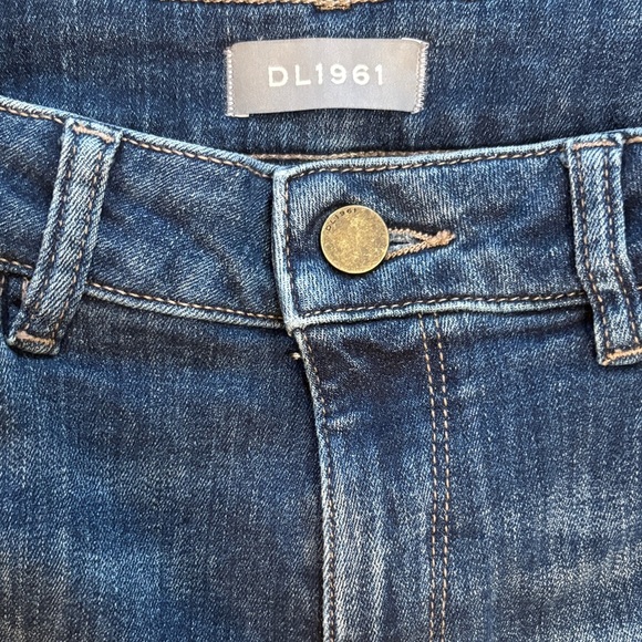 DL1961 Mara Straight Leg Mid Rise Ankle Blue Denim Jean with Instasculpt Size 27 - Picture 10 of 14